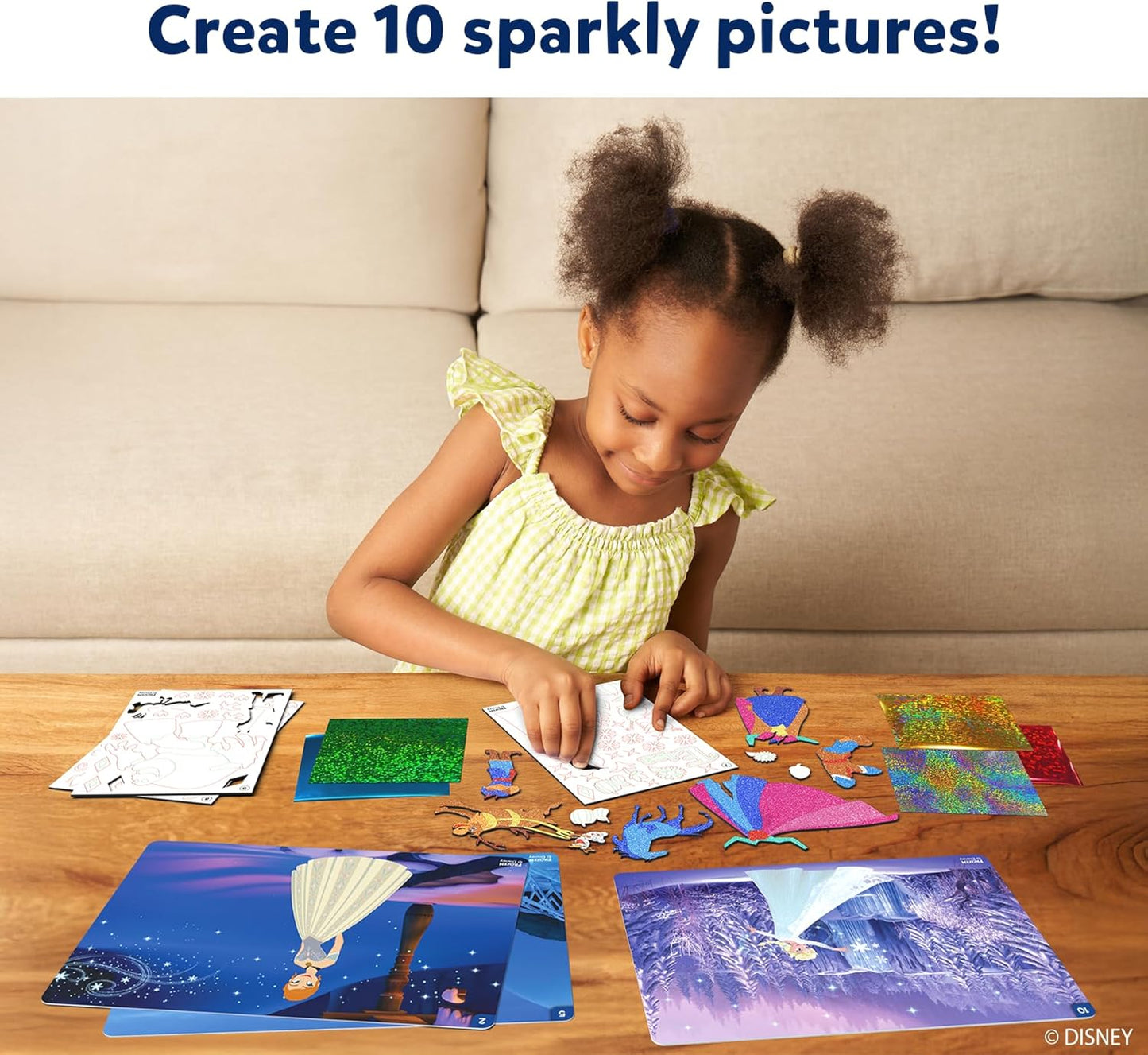 Skillmatics Foil Fun - Disney Frozen, Mess-Free Art, Craft Kits & Supplies, DIY Creative Activity, Travel Toys, Christmas Gifts for Fans of Elsa, Anna, Olaff, Girls, Boys, Ages 4, 5, 6, 7, 8, 9