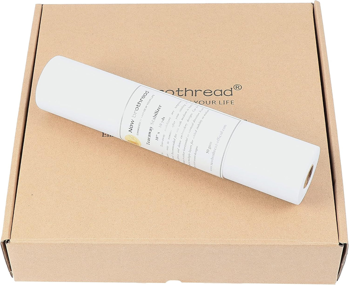 New brothread 63 Colors Compatible with Brother Polyester Embroidery Machine Thread with Bonus of 10" x10yd Medium Weight Tearaway Embroidery Stabilizer