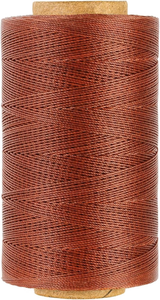 Sturdy Bonded Waxed Polyester Thread, 0.55mm, 437 Yards Wax String Cord - Coffee for Leather, Hand Sewing, Stitching, Beading, Bookbinding, Bracelets and Macrame Jewelry Making