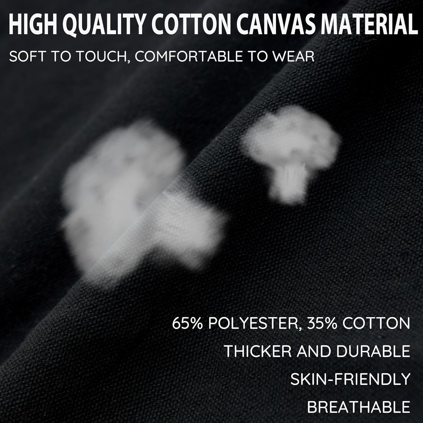 Canvas Aprons, Kitchen Chef Aprons, Work Aprons for Men Women, Adjustable Strap Aprons with 3 Pockets