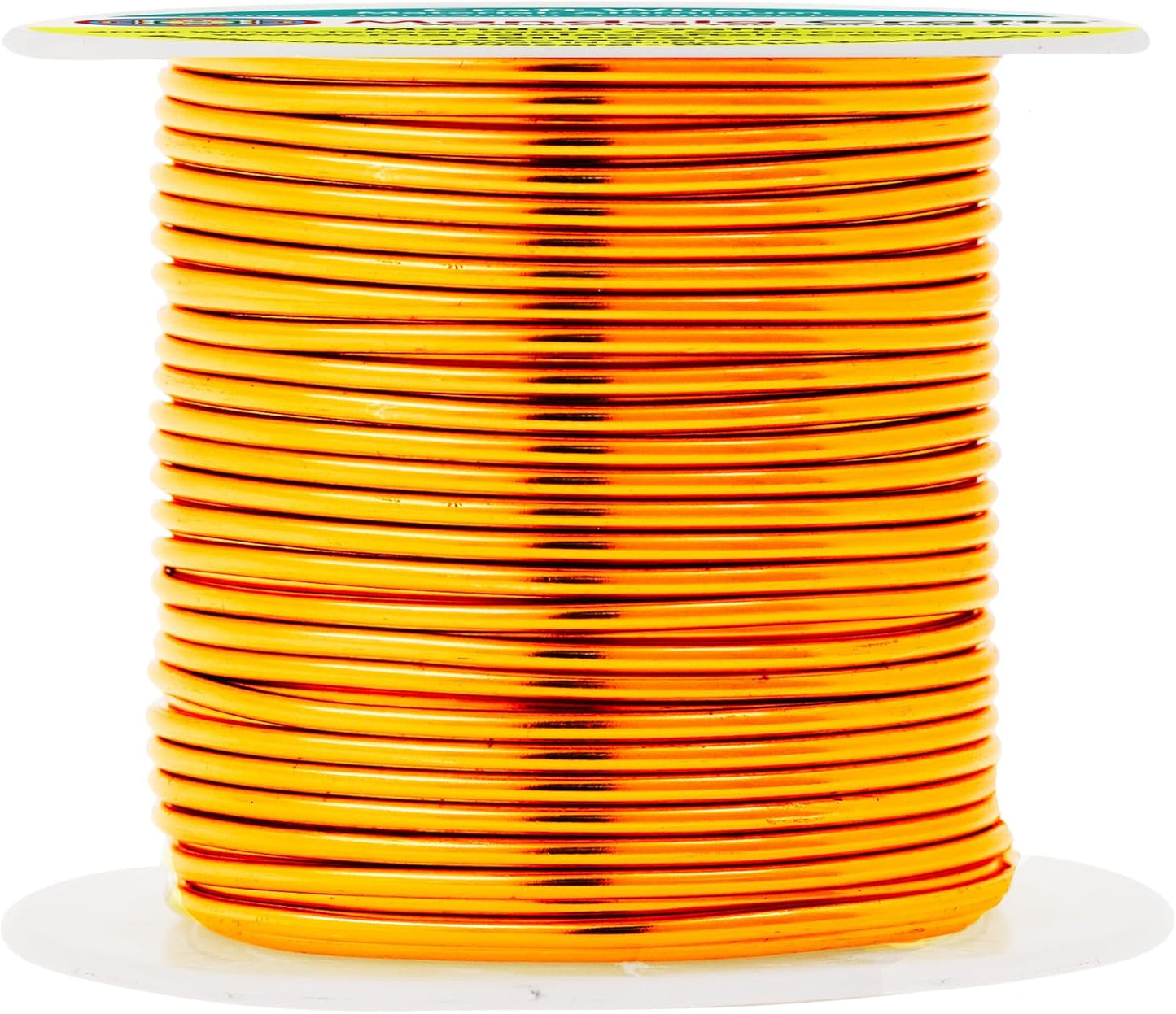 Mandala Crafts 14 Gauge Anodized Aluminum Craft Wire for Jewelry Making - 60 FT Colored Flexible Gold Tone Wire - Bendable for Bonsai Armature Crafting Sculpting