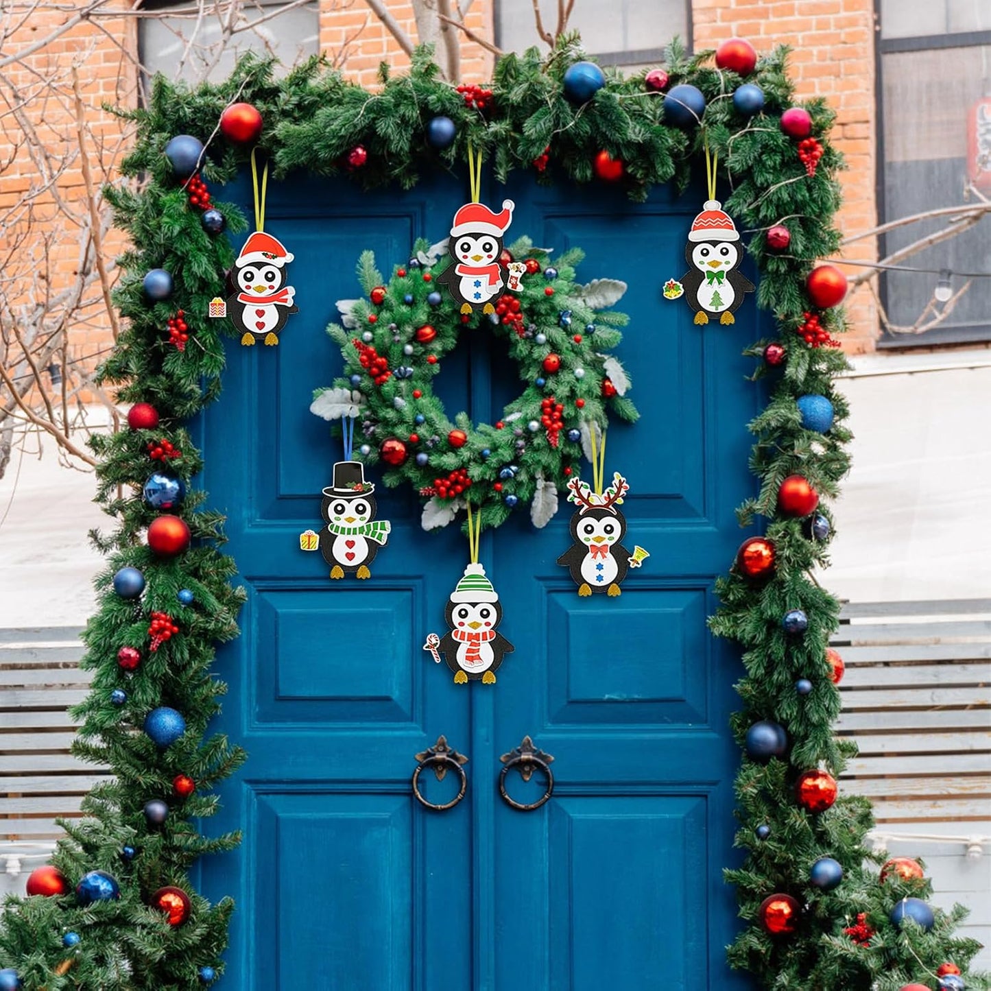 Fennoral 12 Pack Penguin Crafts for Kids Make You Own Penguin Foam Christmas Ornaments DIY Arts and Crafts for Kids Girls Boys Chirstmas Party Supplies Winter Xmas Tree Decoration