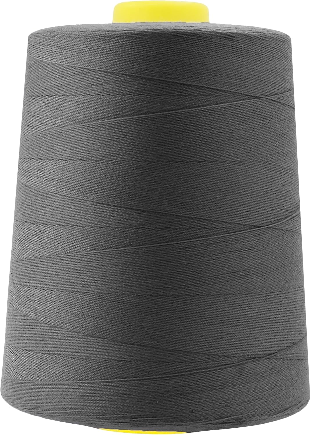 Mandala Crafts 4 Pack of Serger Threads Cones Spools - 20S/2 24000 Yards Polyester Charcoal Gray Threads for Sergers Machine and Overlock Quilting Sewing Machine