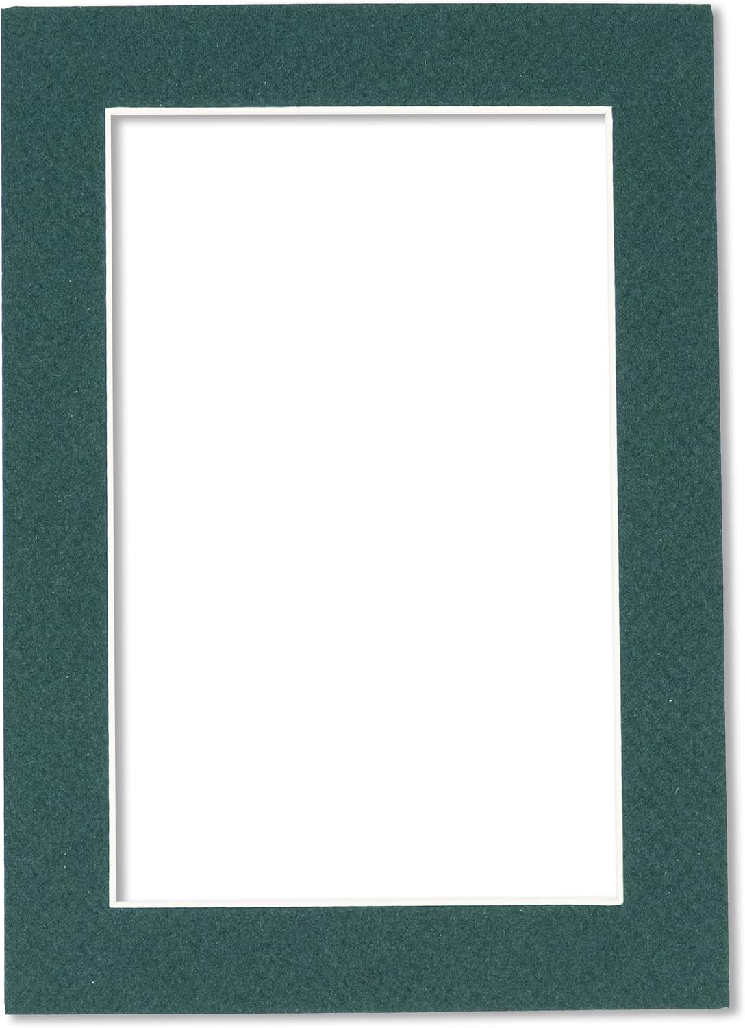 Pack of 25 Acid Free 11x14 Mats Bevel Cut for 8.5x11 Photos - Forest Green Precut Matboards With Backing Boards and Clear Photo Mat Bags For Pictures, Photos, Framing - 4-ply Thickness