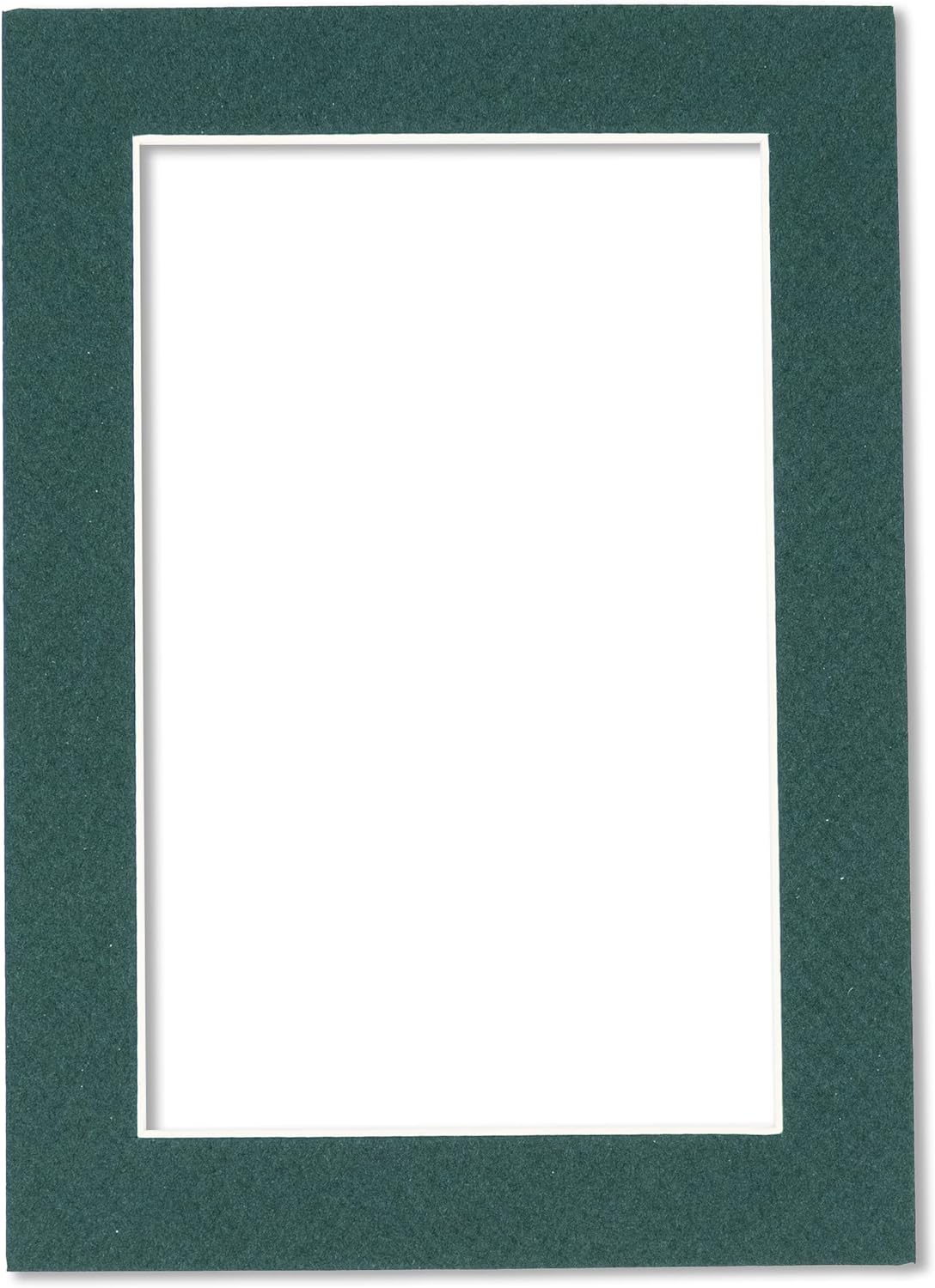 11x14 Mat Bevel Cut for 8.5x11 Photos - Acid Free Forest Green Precut Matboard With Backing Board and Crystal Clear, Self Seal Photo Mat Bag - For Pictures, Photos, Framing - 4-ply Thickness