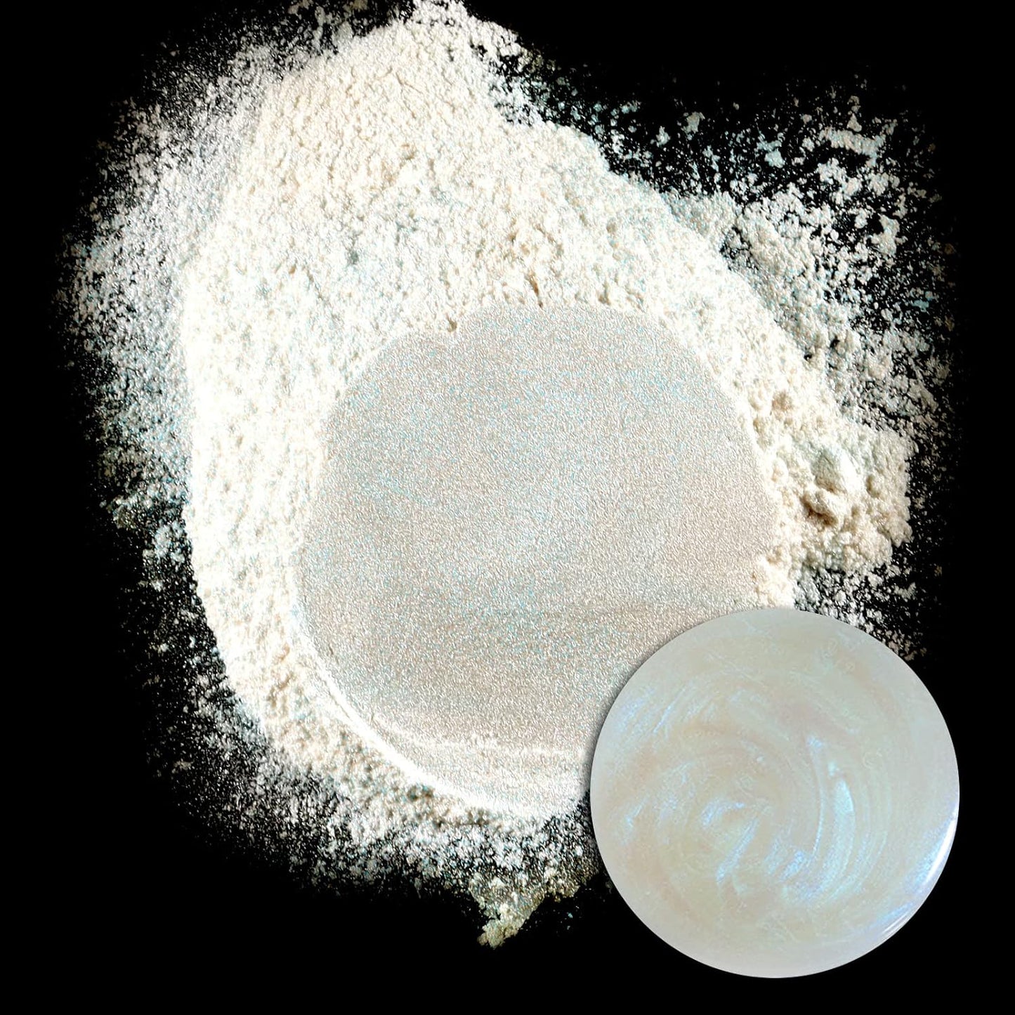 Ceya Mica Powder, 5.3oz/ 150g Shimmer Ghost Blue Pearlescent Effect Colorant Pigment Powder for Epoxy Resin, Tumblers, Slime Bath Bomb, Soap, Slime, Candle, Resin Crafting, Paint, Jewelry, Nail Polish