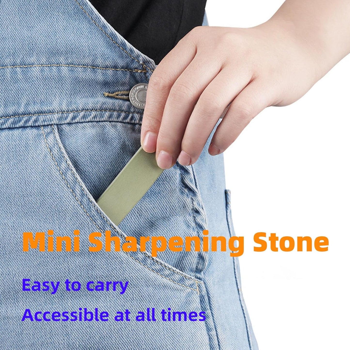 Small Travel-Portable Diamond Resin Sharpening Stone - 12000 Grit Whetstone Knife Sharpener