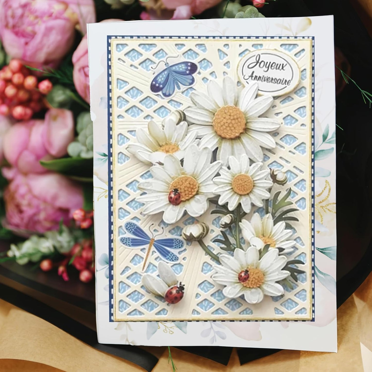 Lapoo Geometric Cutting Die for Scrapbooking - Durable, Cut Stencils for DIY Scrapbook Photo Album Decorative Paper Card, Card Making Supplies (Star Frame 5.5 x 3.9 in)