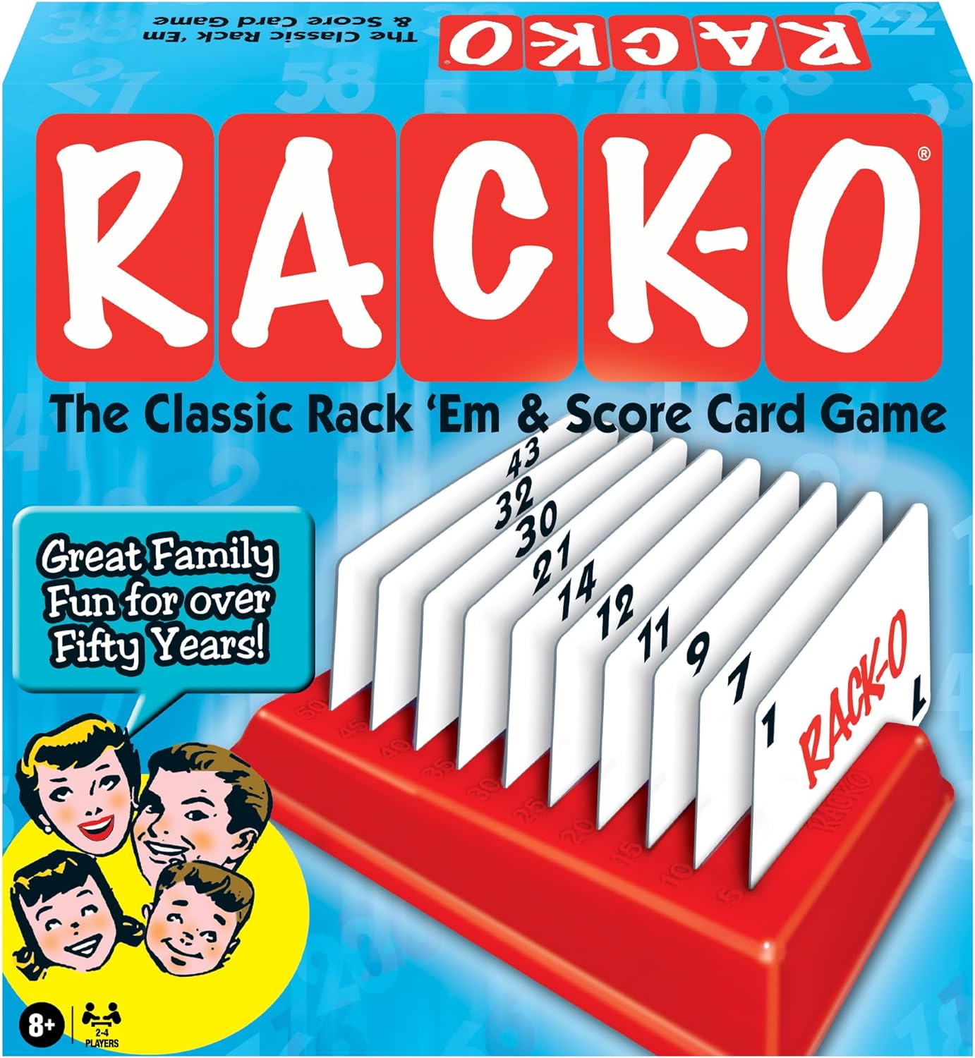 Winning Moves Rack-O Retro Game Games USA, Classic Tabletop Game Enjoyed by Families Since The 1950's! Ages 8+, 2-4 Players (6122)