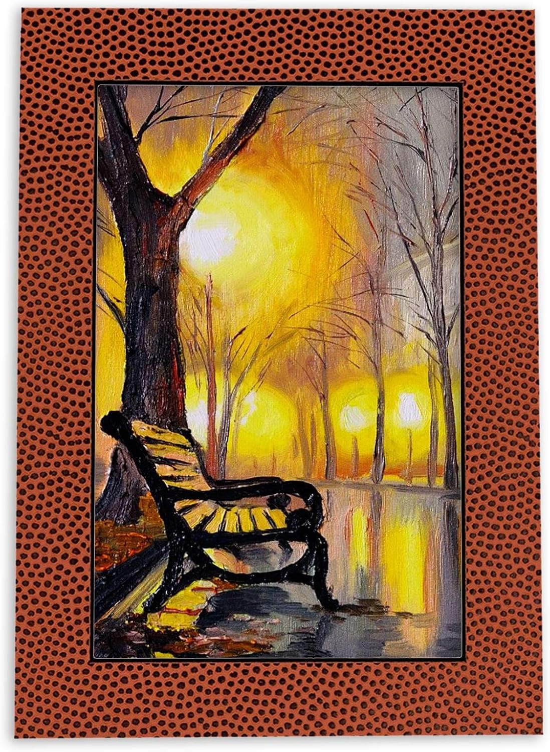 8x10 Mat Bevel Cut for 5.5x8.5 Photos - Acid Free Football Texture Precut Matboard - For Pictures, Photos, Framing - 4-ply Thickness