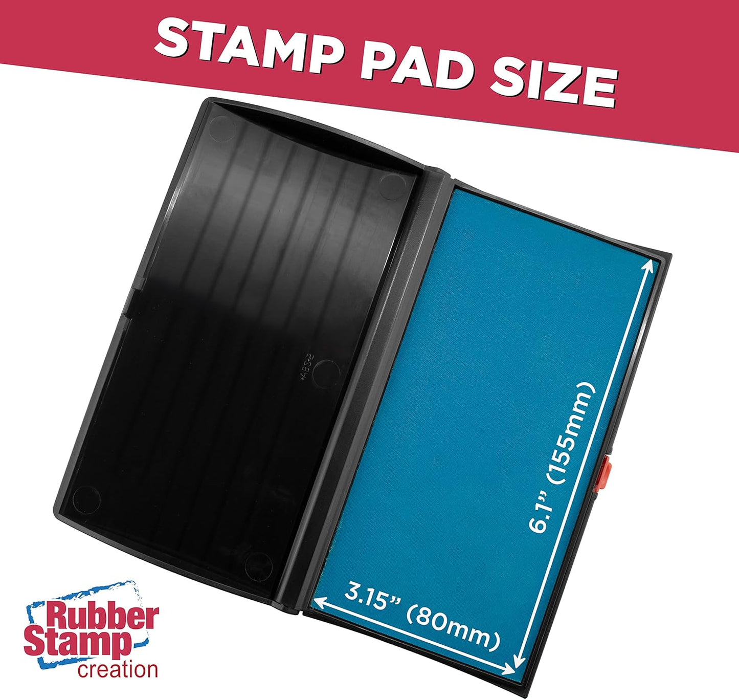 Large Premium Light Blue Ink Stamp Pad - 3" by 6" - Quality Felt Pad
