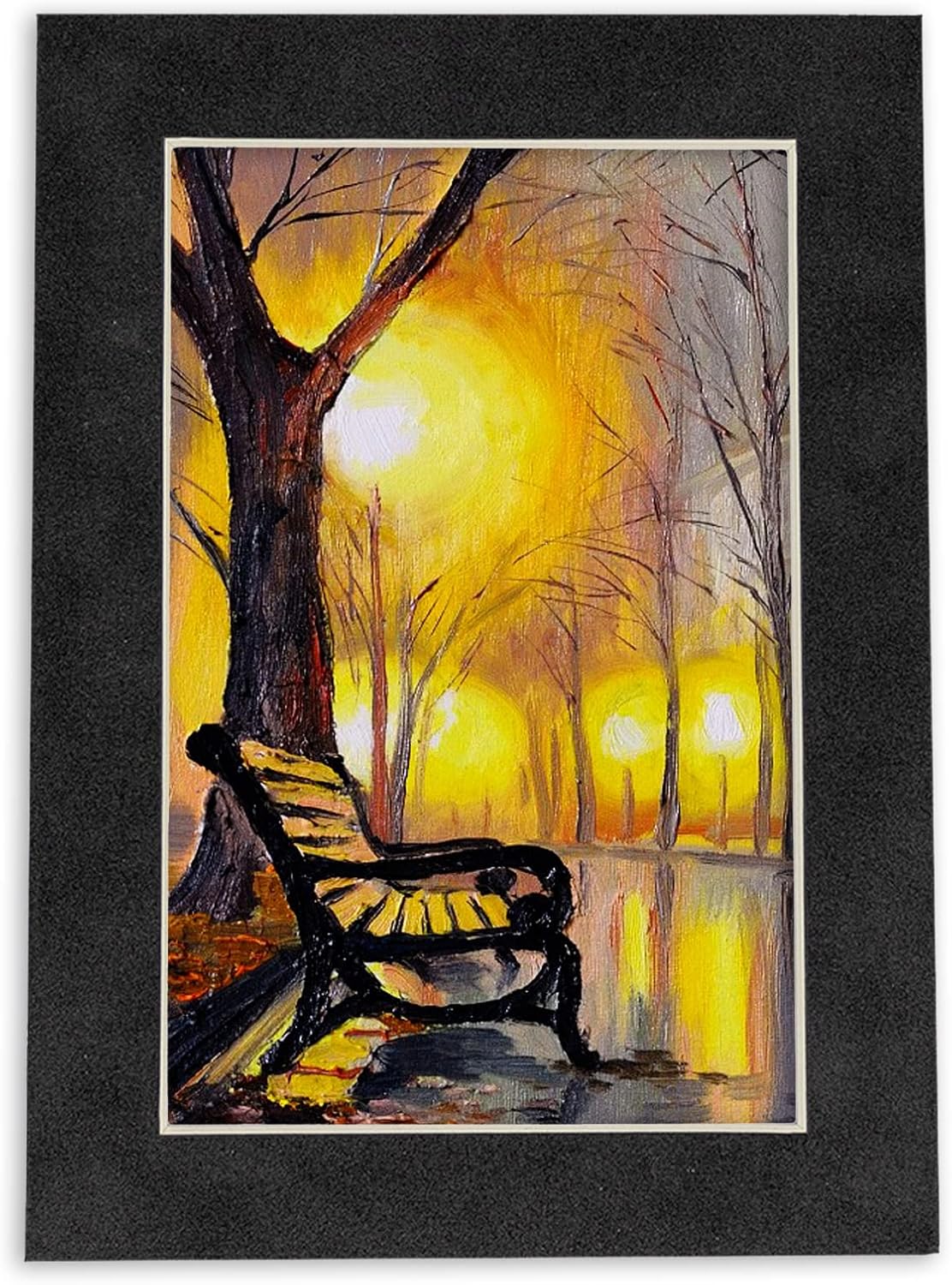 8x10 Mat Bevel Cut for 5.5x8.5 Photos - Acid Free Dark Grey Suede Precut Matboard - For Pictures, Photos, Framing - 4-ply Thickness