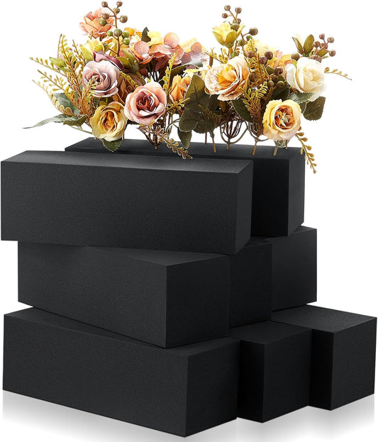 Lallisa 16 Pcs Reusable Floral Foam Blocks Water Weather Resistant Dry Floral Foam for Artificial Flower Arrangements Outdoor Flower Boxes Outside Hanging Planters Wedding Home Decor (9 x 3 x 3")