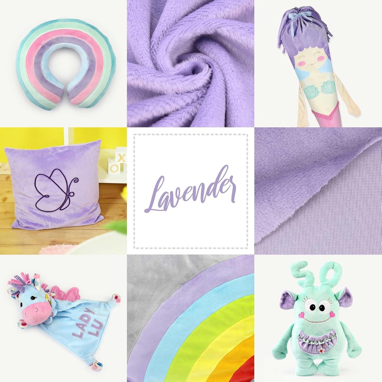kullaloo Plush Fabric | Solid Lavender Minky Fabric for Sewing | Super Soft Cuddle Material | 39.5x29.5 | Plushies, Baby Blankets, Pillows, Dog Beds, Cat Beds, Beanies, Baby Accessories, Apparel