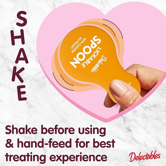 Hartz Delectables Lickable Spoon Handheld Wet Cat Treats Made with Real Chicken & Salmon, Quick & Easy Creamy Puree, Mess Free, Grain-Free, No Added Fillers, No by-Products, Variety Pack, 32ct