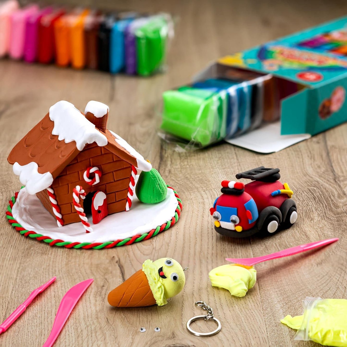 Artsity Light Brown Air Dry Foam Clay 8oz - Super Soft Modeling Clay for Kids Age 3-12, Ultra Light, Safe & Non-Toxic Molding Clay for Sculpting, Perfect for Arts & Crafts, Gift for Boys and Girls