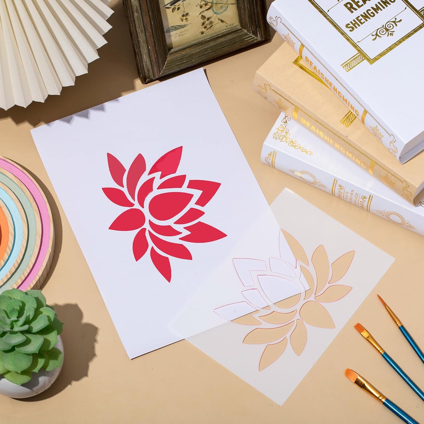 Frienda 24 Sheets Blank Stencil Plastic Making Sheet Milky Translucent Pet Template Stencil Material for DIY Crafts Gift(10 Mil, 12 x 24 Inch)