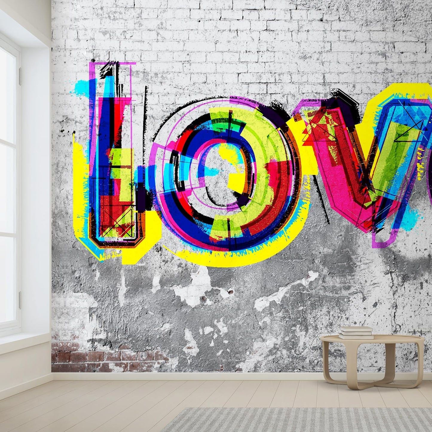wall26 Colorful Graffiti Large Wall Mural, Removable Peel and Stick Wallpaper, Home Decor - 108x168 inches