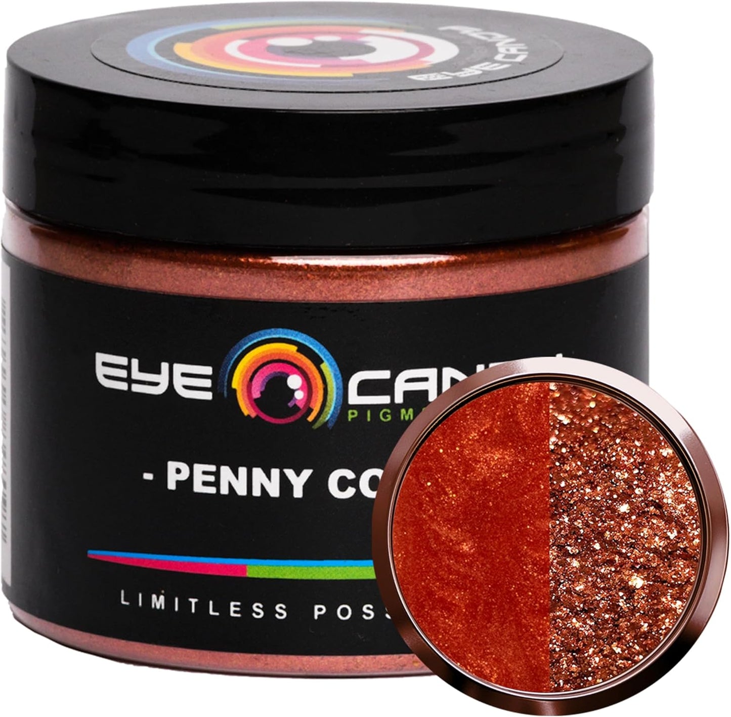 Eye Candy Pigments Premium Copper Mica Powder - Penny Copper (50gr) - for Epoxy, Resin, Soap, Paint, Woodworking, Acrylic Pouring, Bath Bombs, Fishing Lures - DIY Arts and Crafts Additive
