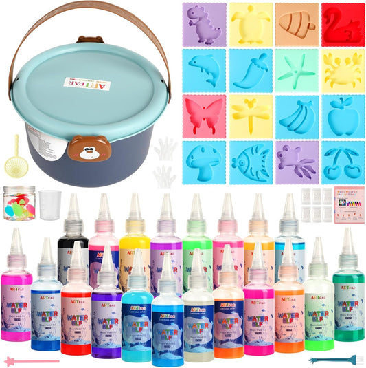ARTPAR Magic Water Elf - 20 Colors Aqua Fairy Water Gel kit for Kids, Create Your Own Water Pets & Fairy Toys, Fun Sensory Crafts for Boys Girls Ages 3-12 Year