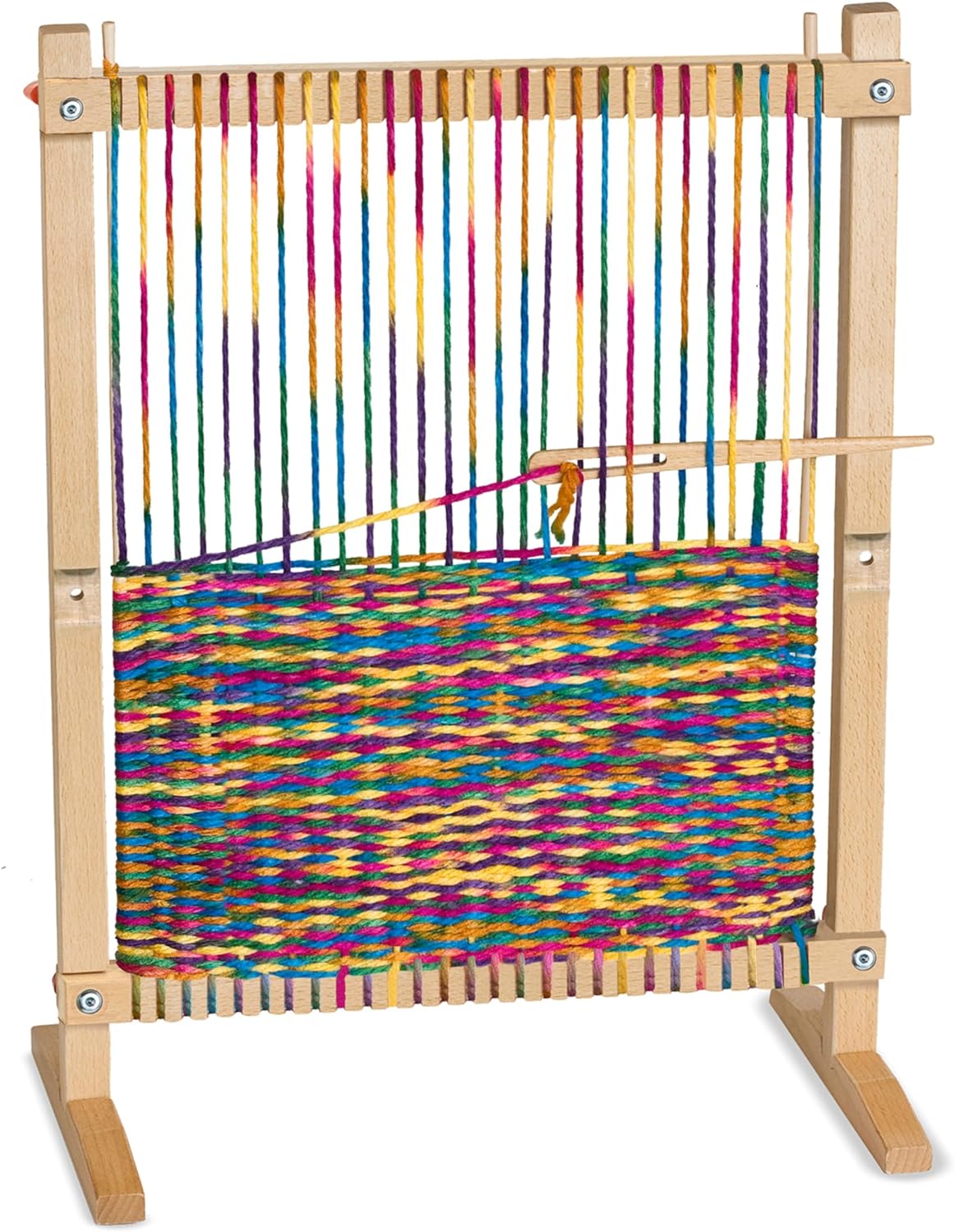 Melissa & Doug Wooden Multi-Craft Weaving Loom: Extra-Large Frame (22.75 x 16.5 inches)