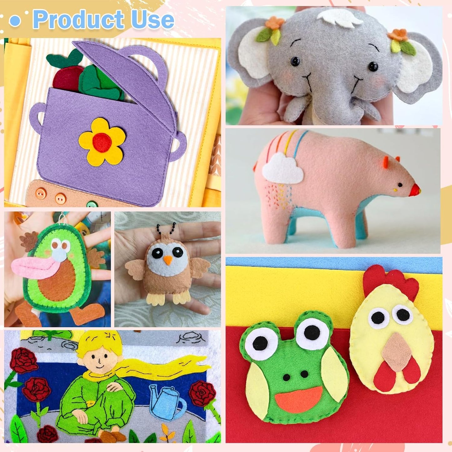 12 Rolls 8"x35"(20.5x90cm) 1.4mm Thick Soft Felt Fabric Sheet 12 Assorted Rainbow Series Colors Felt Pack Pastel Felt Sheets for DIY Craft Sewing Squares Nonwoven Patchwork