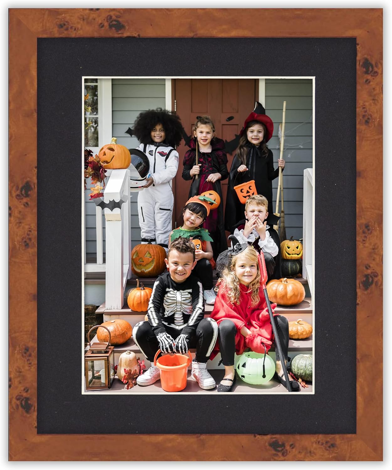 8x10 Mat Bevel Cut for 5.5x8.5 Photos - Acid Free Black Precut Matboard With Backing Board and Crystal Clear, Self Seal Photo Mat Bag - For Pictures, Photos, Framing - 4-ply Thickness