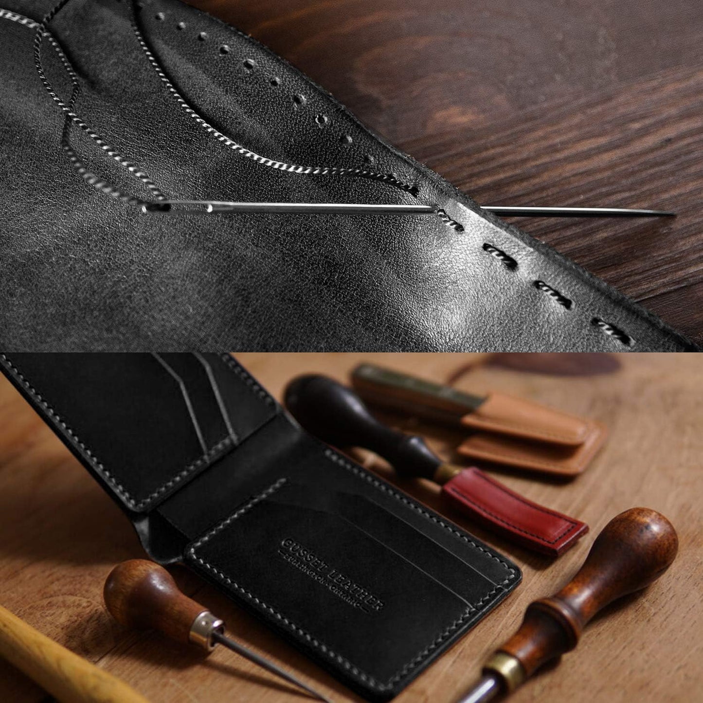 Flexzion Waxed Thread - 284 Yards 0.8mm 150D Polyester Wax Thread for Leather Sewing, Bookbinding, Stitching, & DIY Projects (Black)