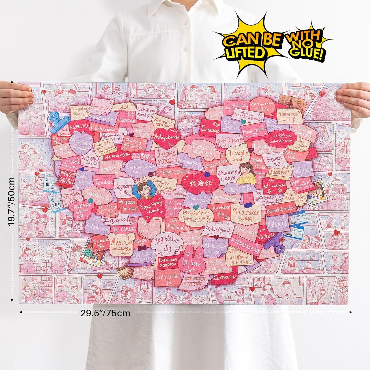 MOMIBOOK Puzzles for Adults 1000 Pieces Jigsaw Puzzles of This Little Thing Called Love, Painting Image Challenging Hard Impossible Hard Puzzle Unique Funny Christmas Valentine's Birthday Gifts