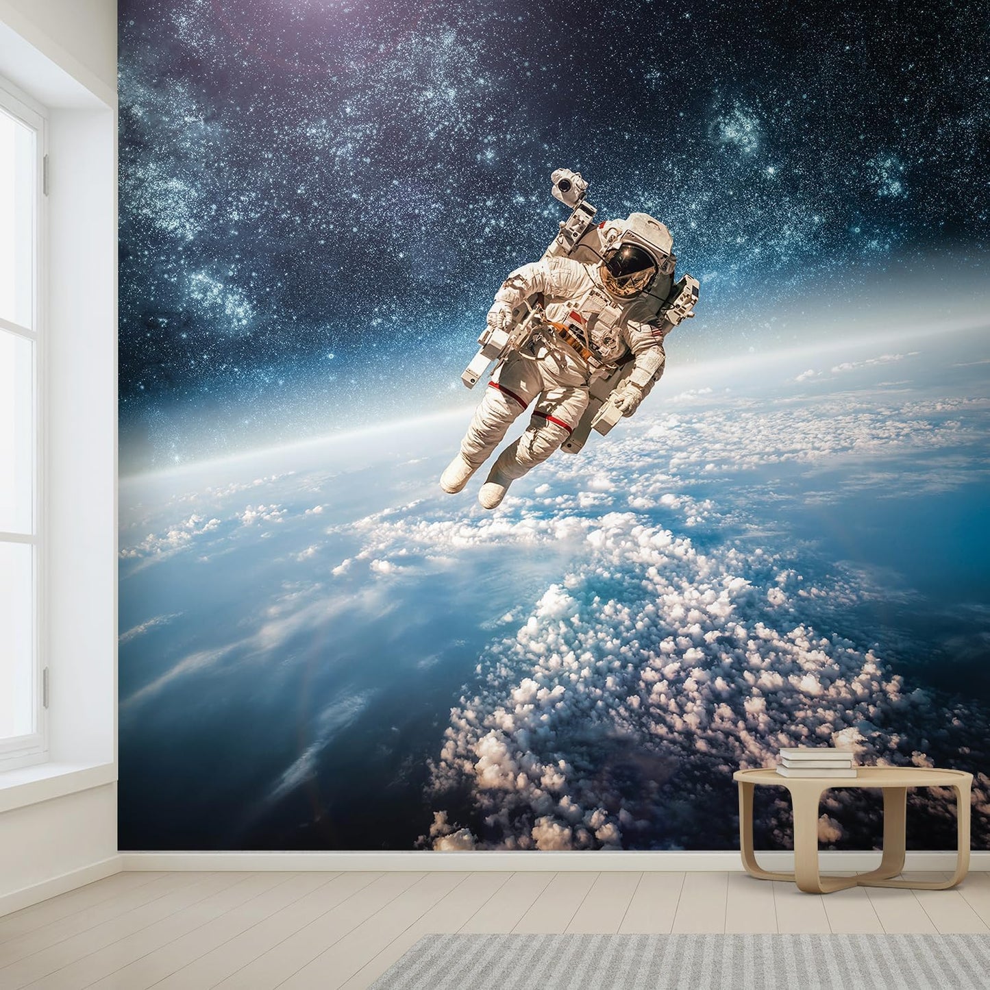 wall26 an Astronaut Floating About Planet EarthWall Mural, Removable Sticker, Home Decor - 120x144 inches