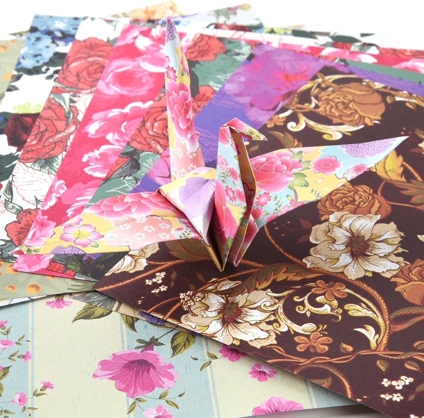 Origami 6x6 Paper Kit 150 Sheets 150 Vivid Colors Double Sided Same Printed Traditional Patterns Square for Arts Crafts Projects Japan Traditional Chiyo.Bohemian