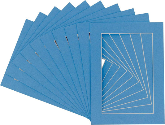11x14 Mat for 8.5x11 Photo - Precut Bay Blue Picture Matboard for Frames Measuring 11 x 14 Inches - Bevel Cut Matte to Display Art Measuring 8.5 x 11 Inches - Acid Free Pack of 25 MATS