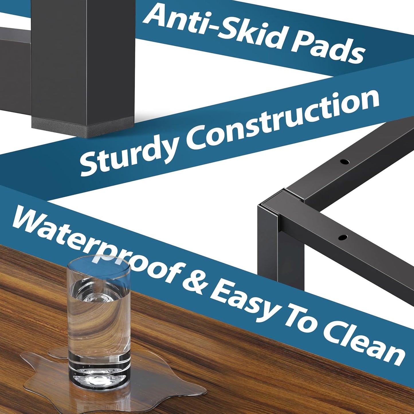 SHW Mission 40-Inch Home Office Computer Desk, Walnut