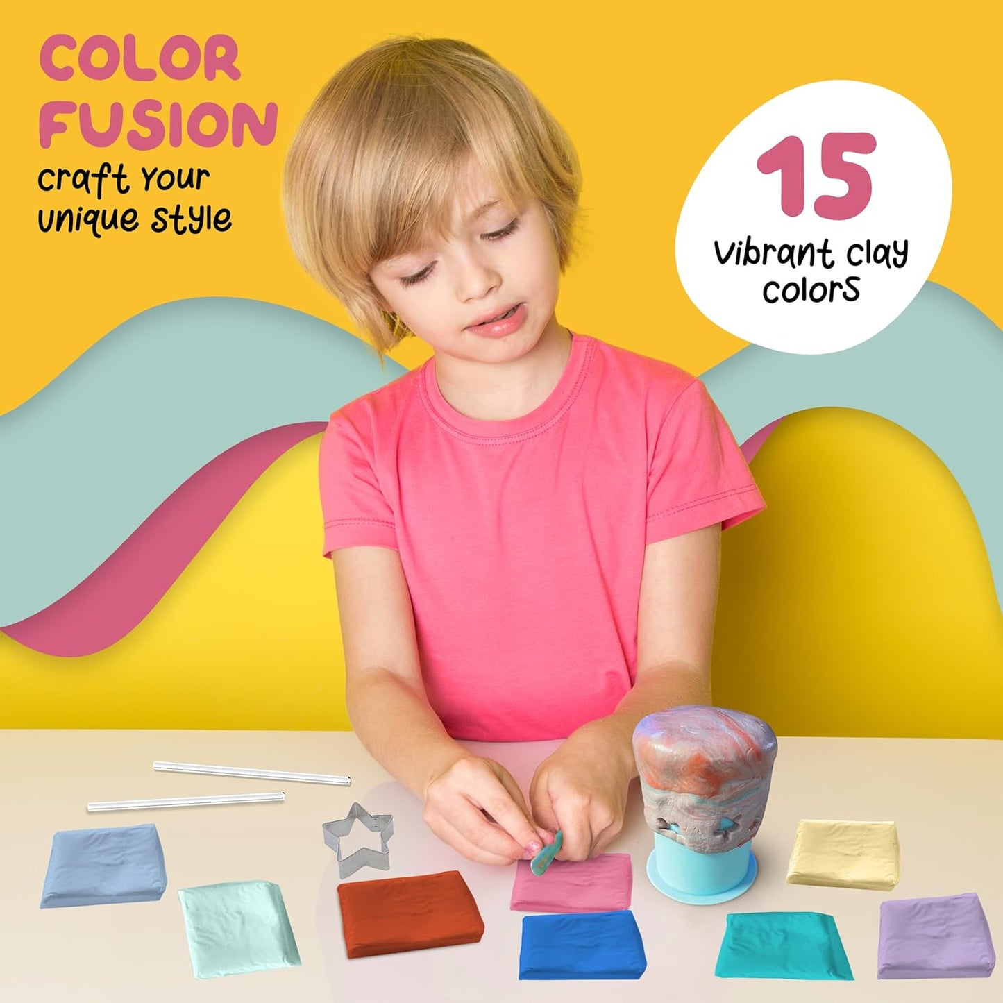 JOiFULi DIY Clay Luminaries Clay Craft Kit Gifts for Kids Girls Boys Teens for Kids Age 8 9 10 11 12