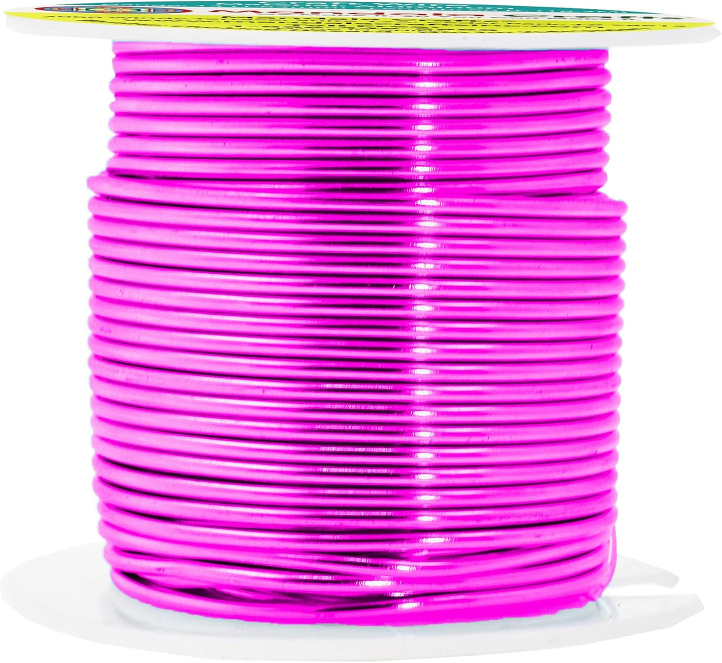 Mandala Crafts 14 Gauge Anodized Aluminum Craft Wire for Jewelry Making - 60 FT Colored Flexible Magenta Wire - Bendable for Bonsai Armature Crafting Sculpting