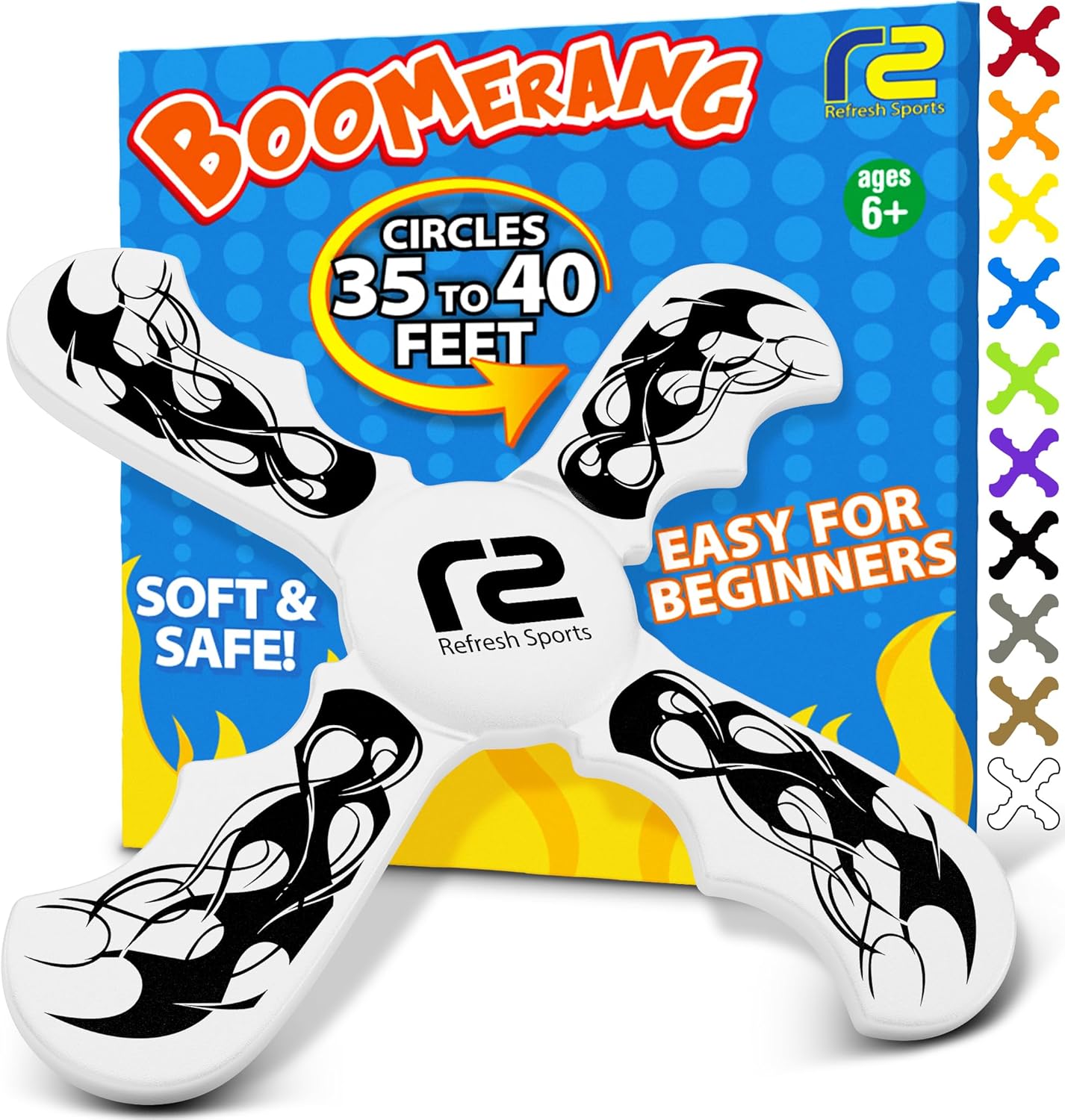 Boomerang for Kids - It Really Does Fly Back - Fun & Easy to Use Toy Gifts for Boys & Girls - Soft Foam Design Allows for Safe Play & Great Beginner Toy Gift Idea Kids Boy Birthday Gift Ideas Stuffers