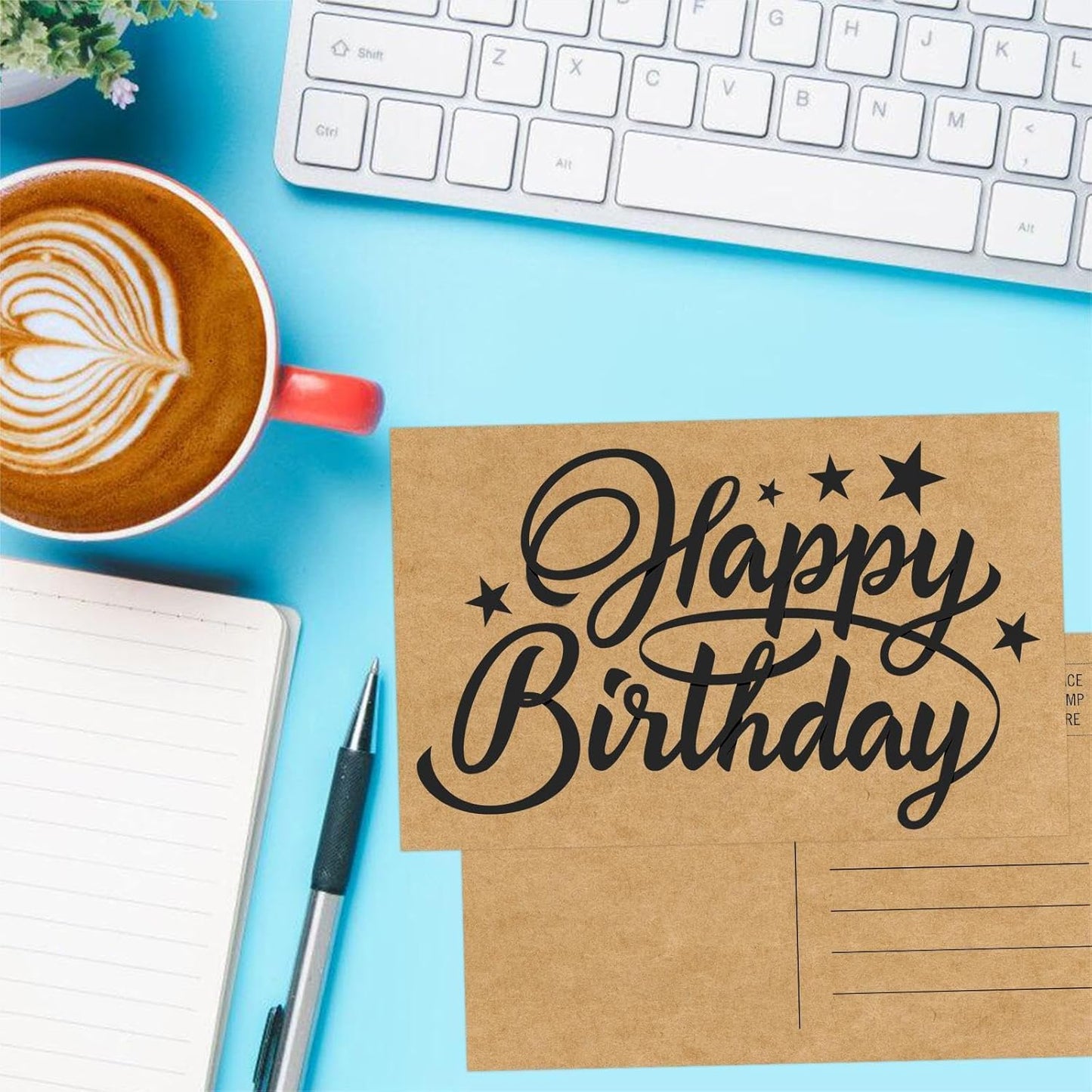 100 Pack 4x6 Kraft Blank Cardstock Paper - Card Stock for Printer Postcards, Photo Paper Invitations, Greeting, Notes, Thank You, Index Cards - Plain for Writing, Stamping, Printing, Art, DIY Making