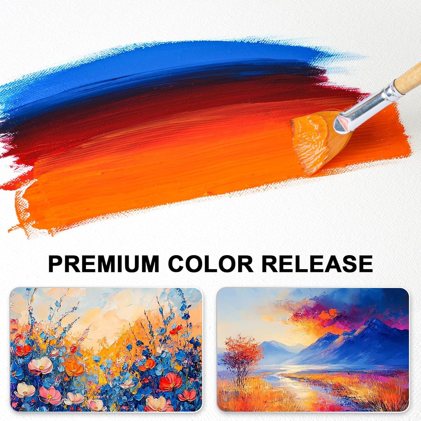 Nicpro 36pcs Paint Brush Set, Professional Paintbrushes with Palette Knife and Cloth Roll, Suitable for Acrylic Painting, Oil, Watercolor, Gouache, Art Supplies for Artists & Beginners (Wooden Color)