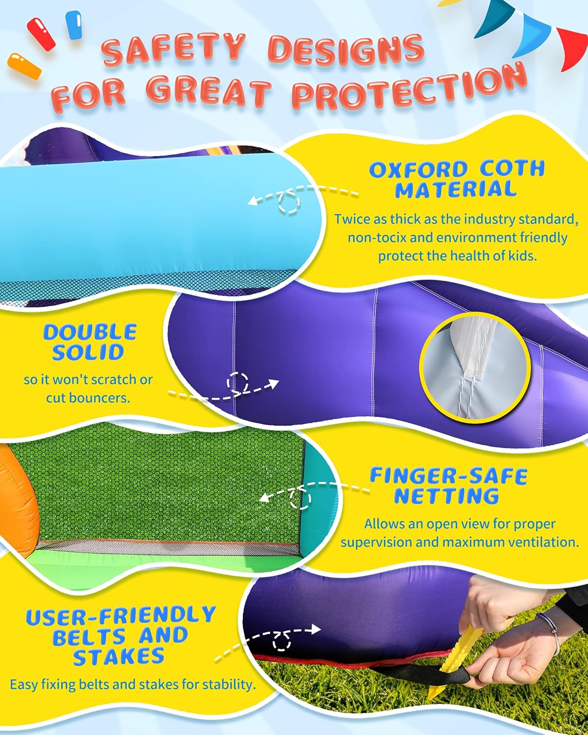 AirMyFun Inflatable Waterslide, Water Bounce House for Wet and Dry, Kids Bouncy House Water Park with Air Blower, Water Spray, Splash Pool, A83021