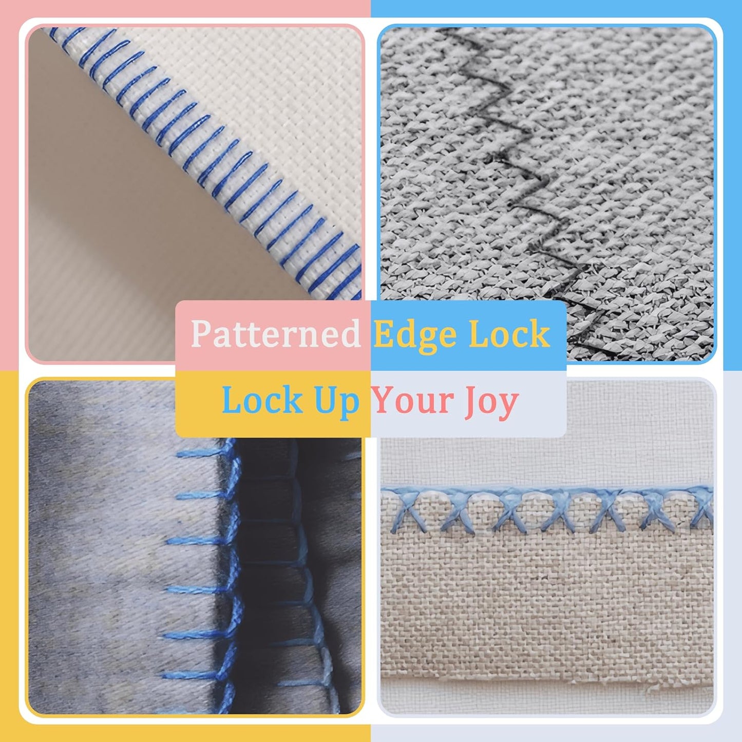 4 PCS 3mm Edge Lock Seam Guide, Mini Sewing Finger Ruler for Hand Sewing, DIY Sewing Kit Tool, Sewing Needle Gauge Measuring Guide, 4 Color