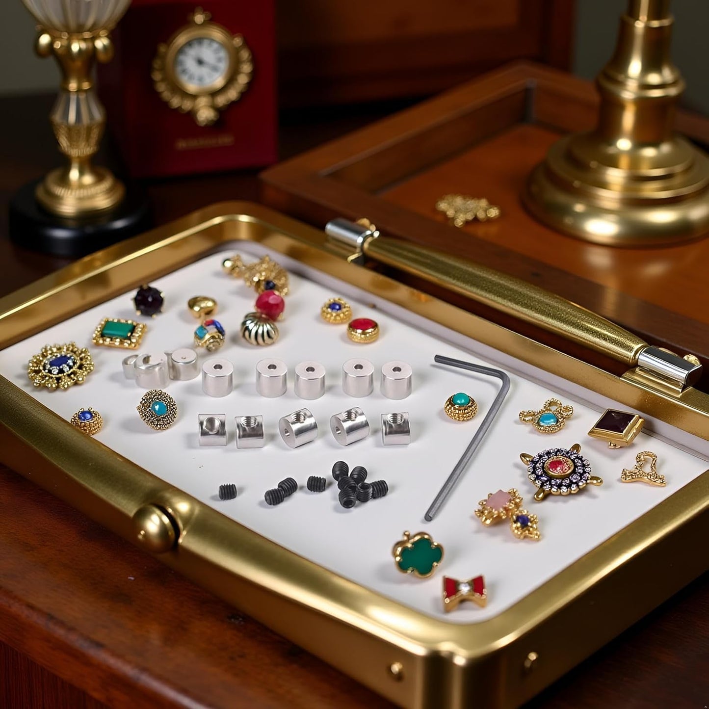 20 Pcs Pin Keepers Pin Locks Enamel Pin Locking Backings Replacement Locking Pin Backs Clasps with 2 Pcs Wrench for Enamel Lapel Pins Backs Jewelry Findings Jewelry Findings