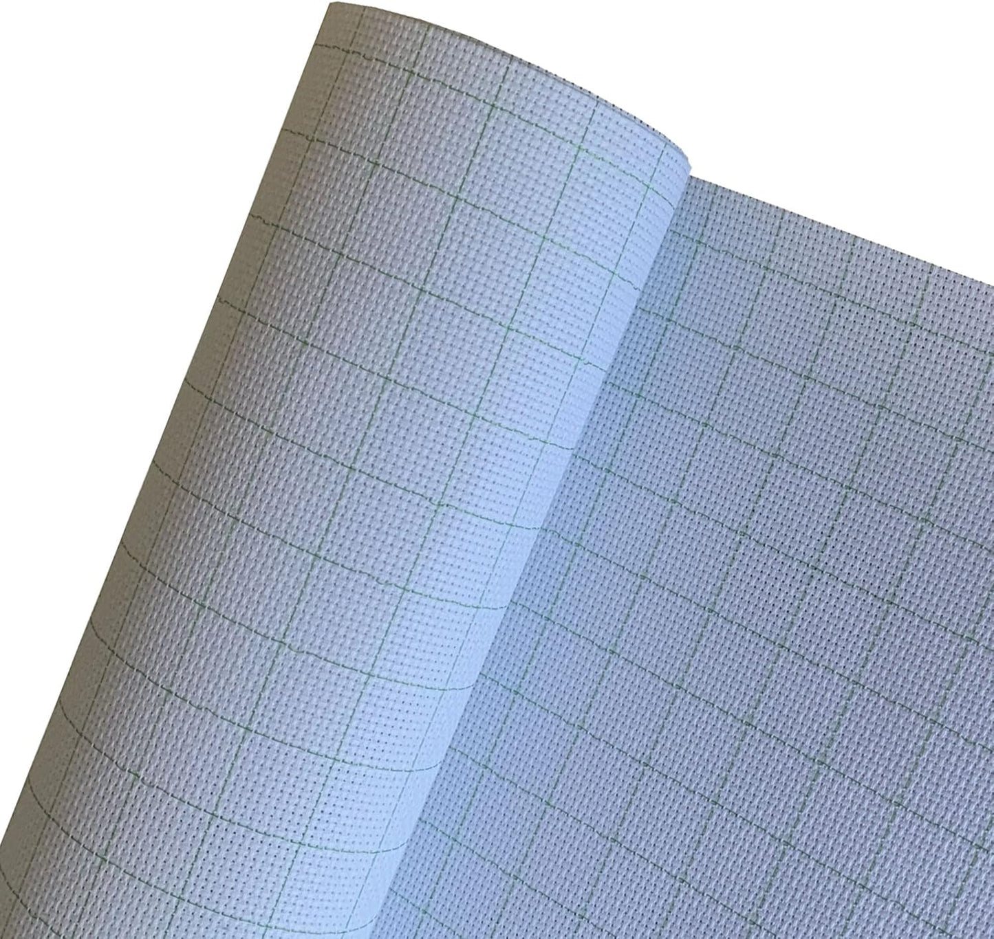 14CT Easy Count Thread Grid Aida Cloth Embroidery Cross Stitch Fabric, Green Grid, W59 x L39