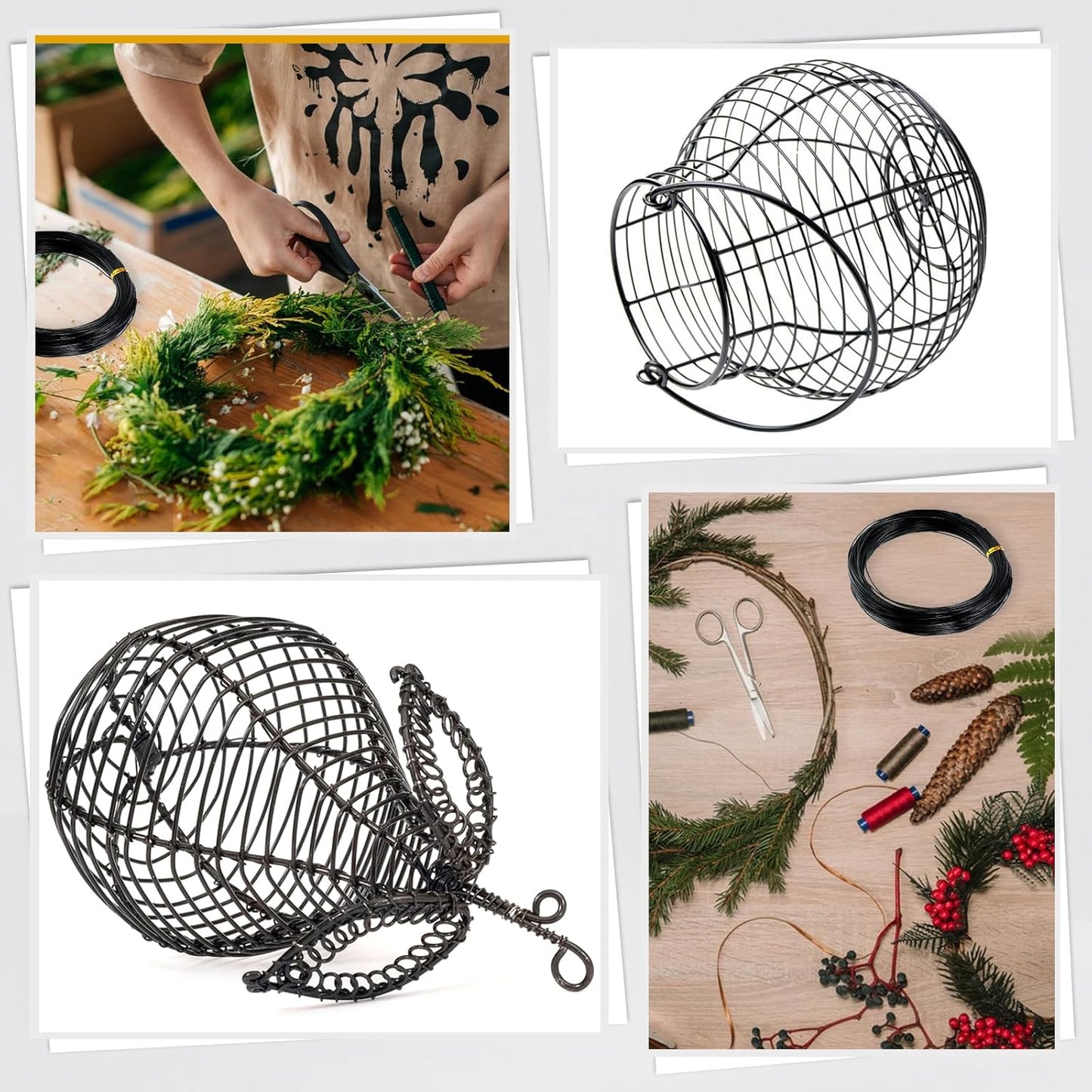 98 Feet Black Craft Wire Bendable, 1mm 18 Gauge Wire for Jewelry Making, Aluminum Sculpting Black Floral Wires for Crafts, Jewelry, Beading, Wreath Making