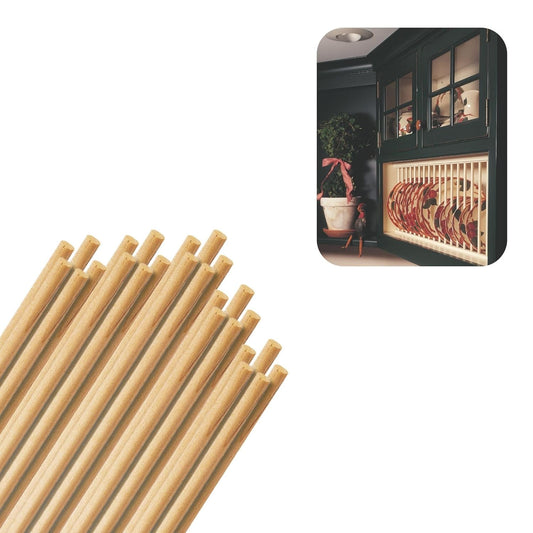 Birch Round Dowels (3/16" x 36", Pack of 25) | Variety of Diameters & Wood Species | Unfinished Wooden Dowel Rods for Crafts & DIY Home Projects | Curtain Rod, Macrame Supplies, Cake Pops, Flagpole