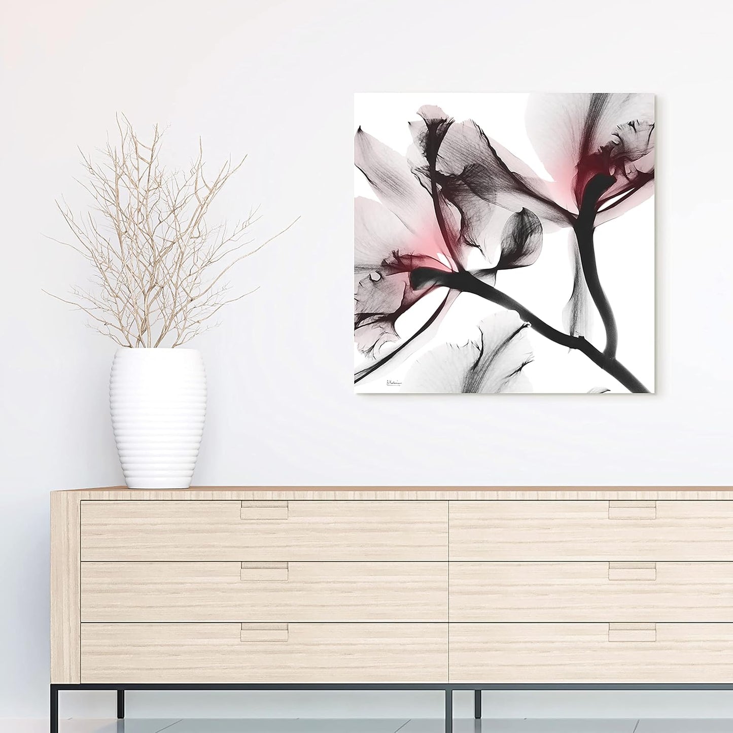 Empire Art Direct Frameless Free Floating Tempered Glass Panel Graphic Wall Art Ready to Hang, 24" x 24", Coral Luster