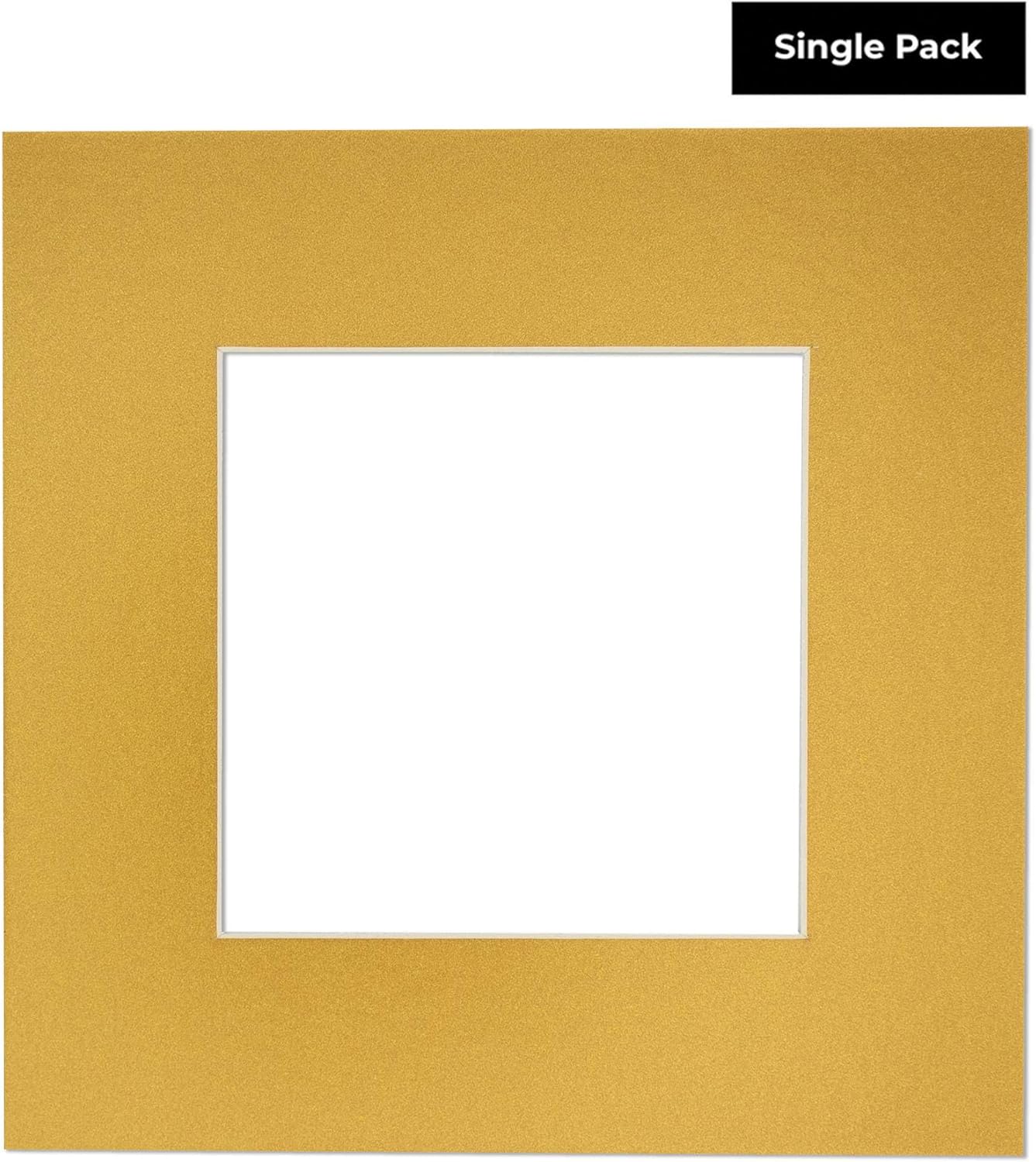 11x14 Mat for 8.5x11 Photo - Precut Metallic Gold Picture Matboard for Frames Measuring 11 x 14 Inches - Bevel Cut to Display Art 8.5 x 11 Inches - Acid Free ONE MAT with Backing Board & Clear Bag