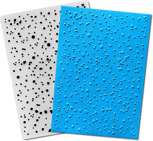 Arbuya Christmas Plastic Embossing Folders for Card Making Snowfall Texture Embossing Folder Templates for Scrapbooking Paper Crafting Home Decoration