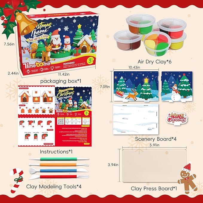 Air Dry Clay, 12 Boxs Modeling Clay for Kids, DIY Art Crafts Toy Gift Air Dry Clay Kit for Boys & Girls Ages 3 4 5 6 7 8 9 10 12