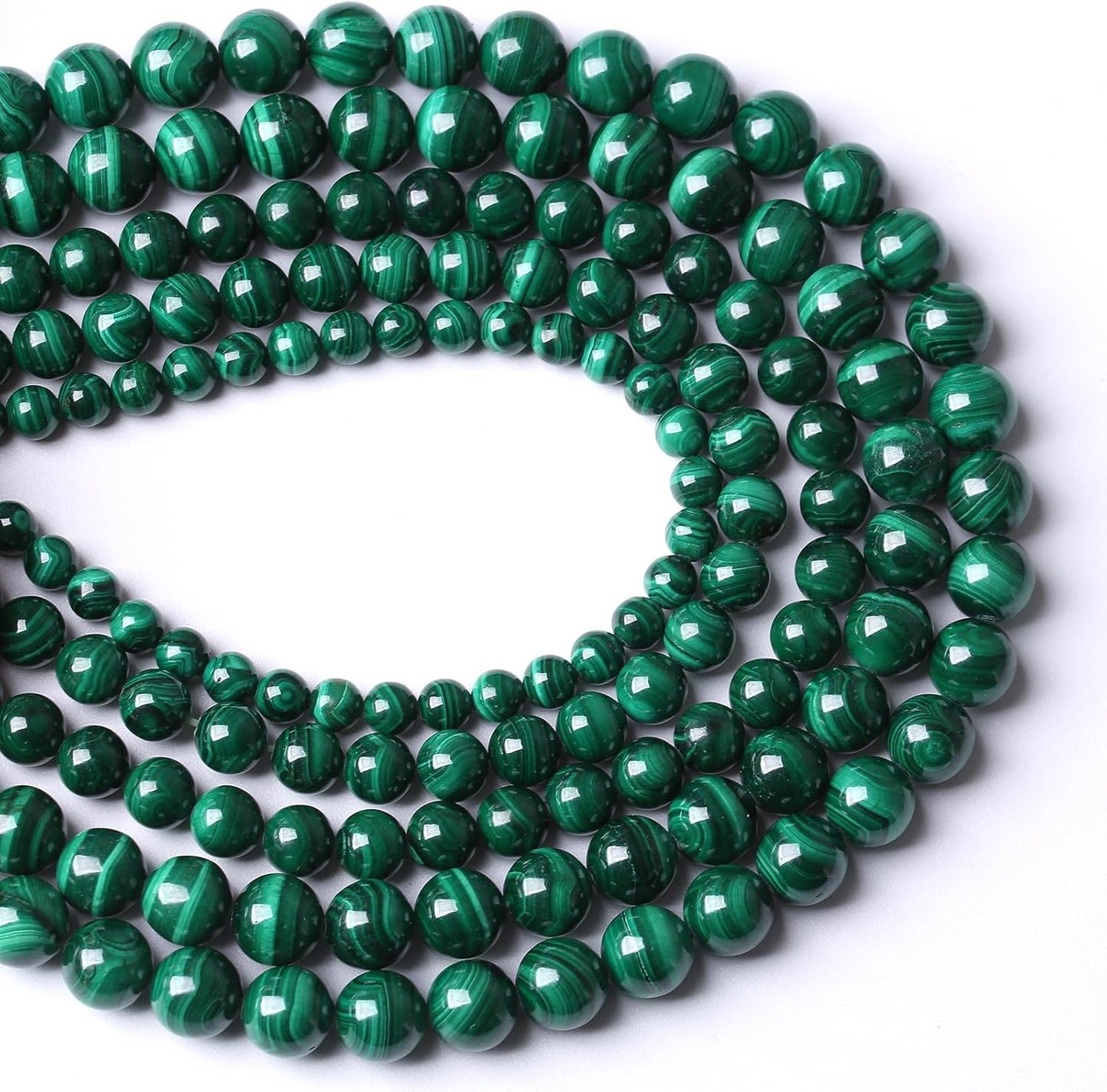 31pcs 6mm Natural Green Malachite Beads AAA Gemstone Round Loose Beads for Jewelry Making DIY Bracelets Necklaces Crystal Energy Healing Stone Beads 7.5" (Natural Malachite, 6mm)