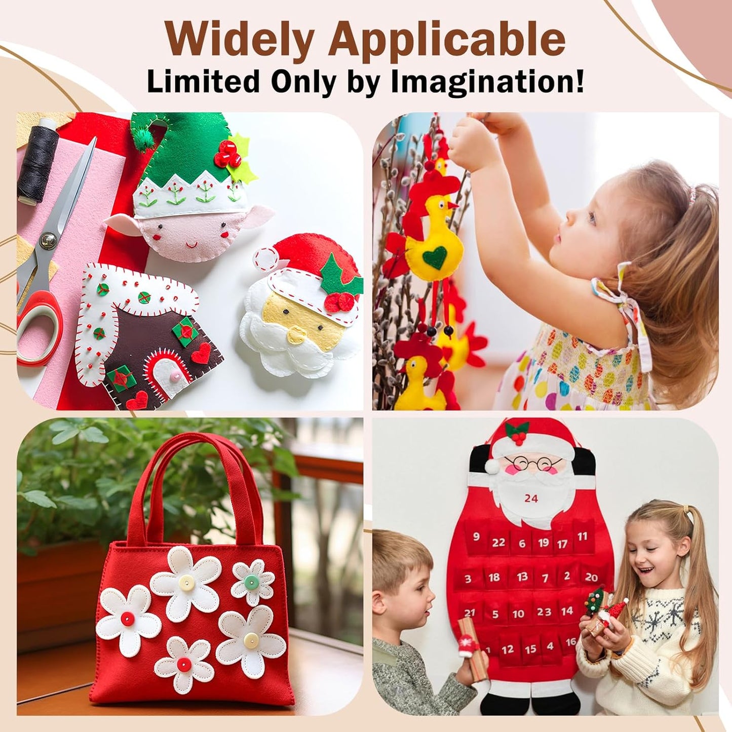 12 Rolls 8"x35"(20.5x90cm) 1.4mm Thick Soft Felt Fabric Sheet 12 Assorted Colors Felt Pack for DIY Craft Sewing Squares Nonwoven Patchwork